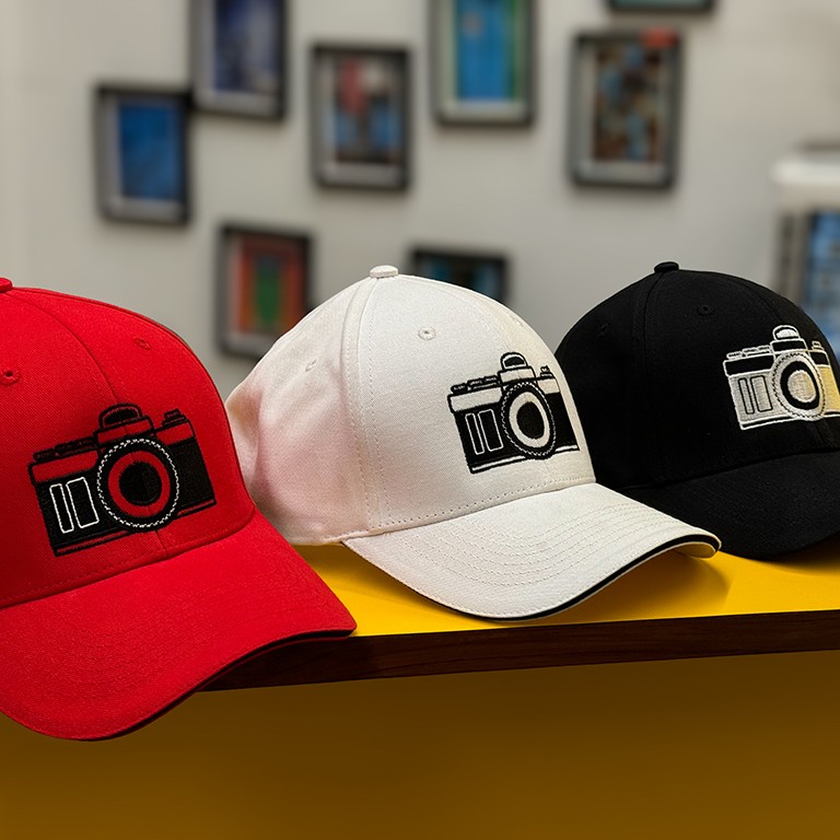 Embroidered Camera Caps